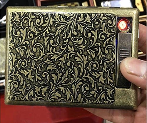 Retro Metal USB Cigarette Lighter Case 623
