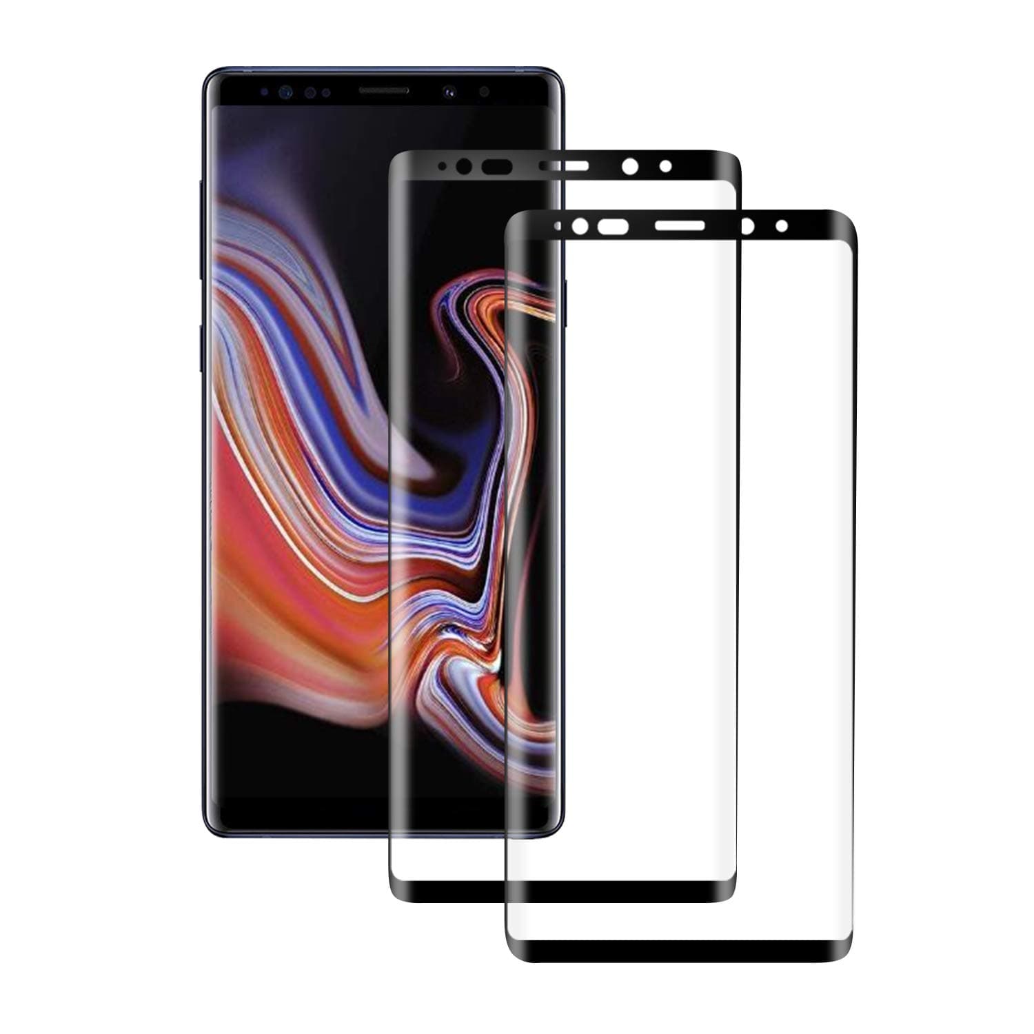 POOPHUNS Compatible with Samsung Galaxy Note 9 Screen Protector,Free Bubbles Film for Note 9 Protective Glass, Case Friendly, Easy to Installation-2 Pack