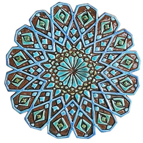 Moroccan decorative tile 11" Unique Handmade wall tile Moroccan decor turquoise MOROCCAN/R #4