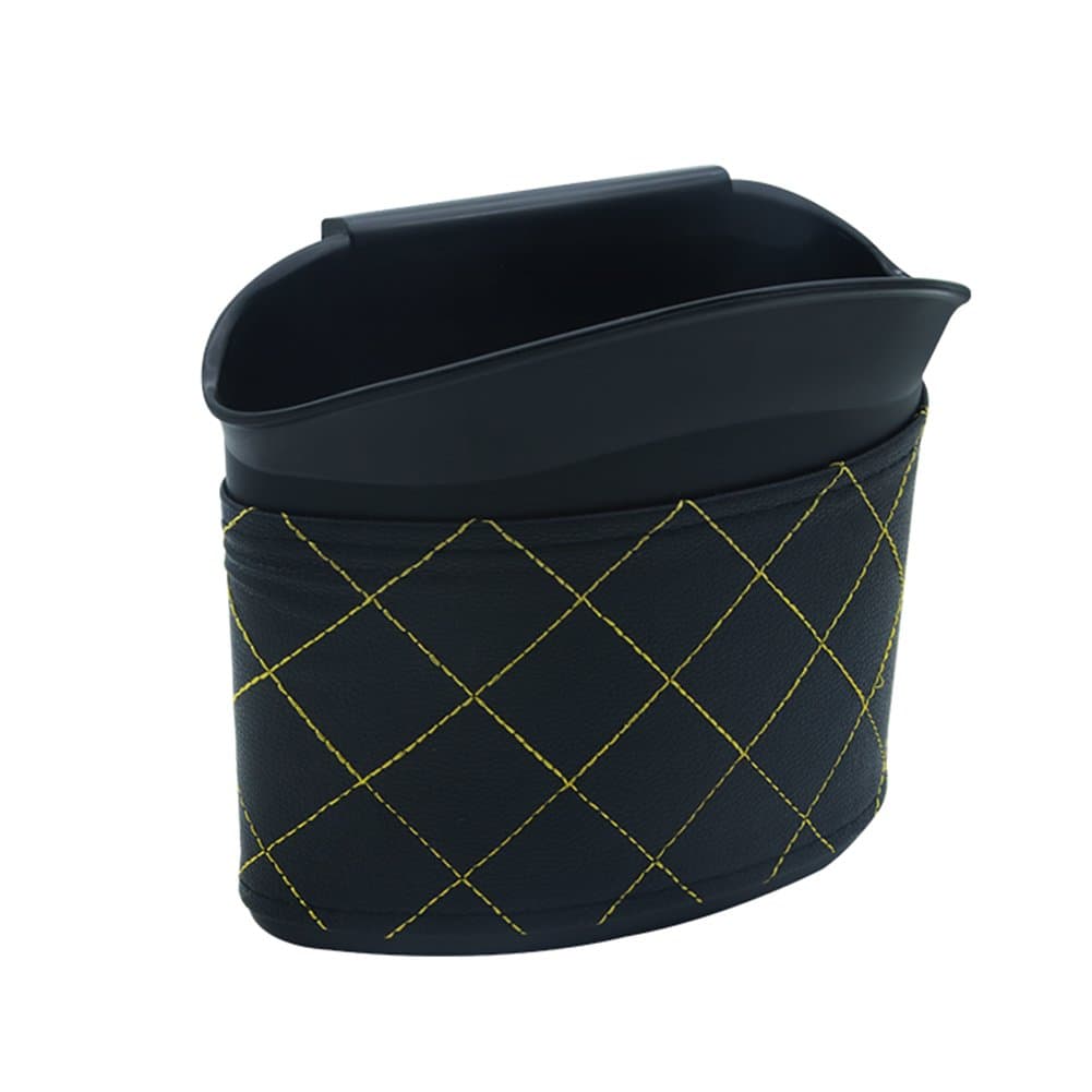 SevenD Car Trash Can, Plastic Garbage Bin, Hanging Recycle Universal Best Auto Mini Rubbish Bin Waste Bag Litter Container for Vehicle Office Study Room