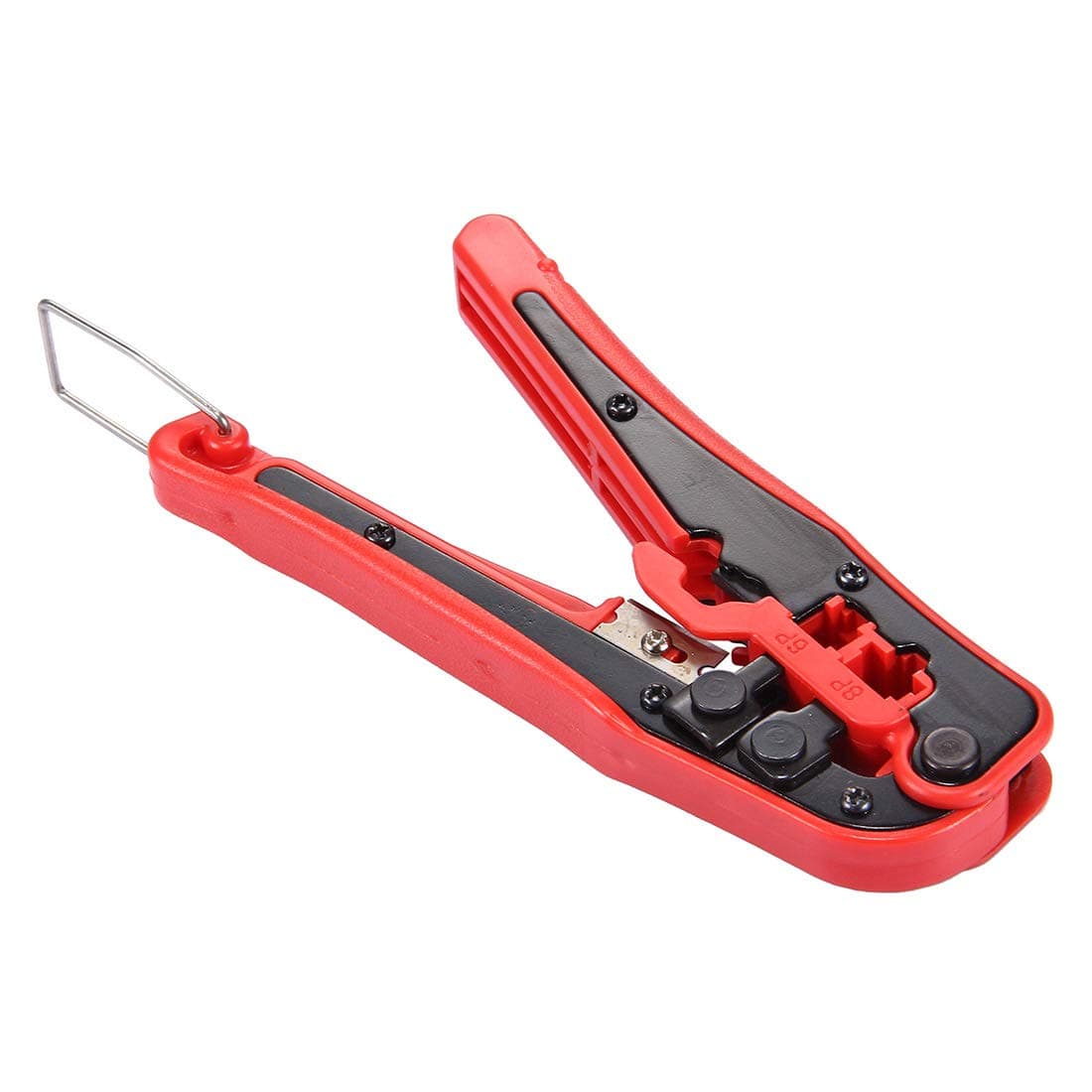 Sevenplusone LAN Network Cable 4 in 1 Portable Crimping Stripper Punch Down Wire Line Detector Ethernet Network Cable Tester Tools Kits，With carrying bag, easy to carry