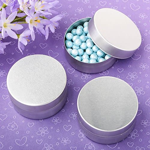 Perfectly Plain Collection brushed silver metal mint tin with solid silver metal brushed top 36PK
