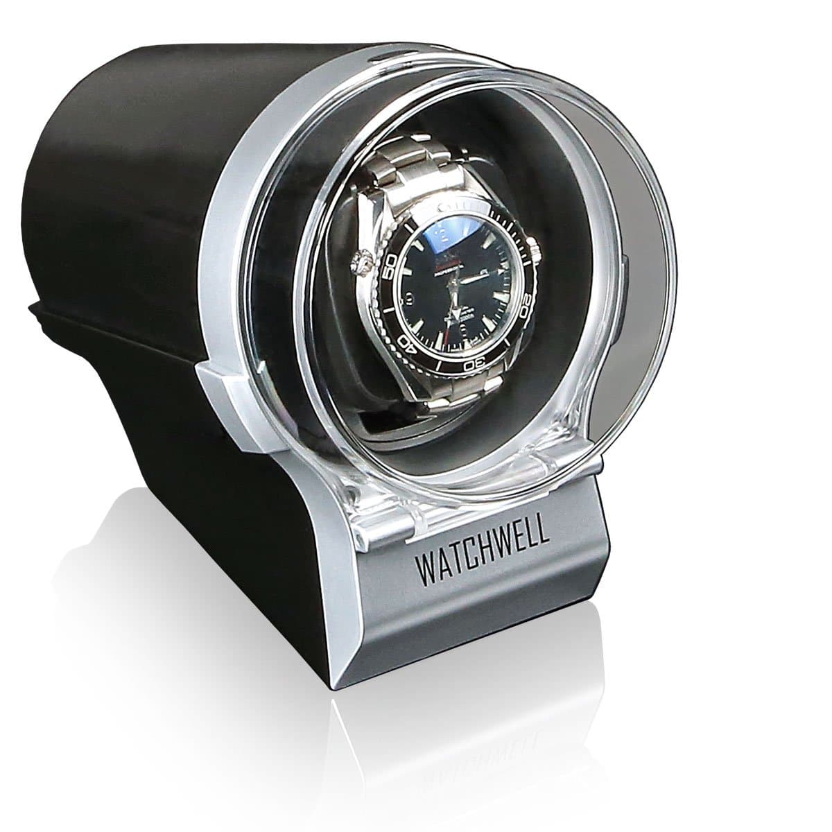 Watchwell Watch Winder Devo Silver/Black