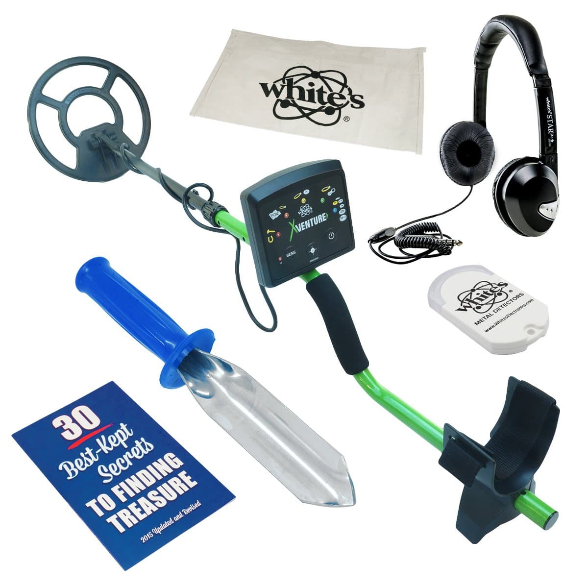 XVenture Whites Metal Detector Geared UP Bundle