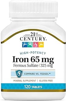 21st Century, Iron 65 mg 120 Tablets