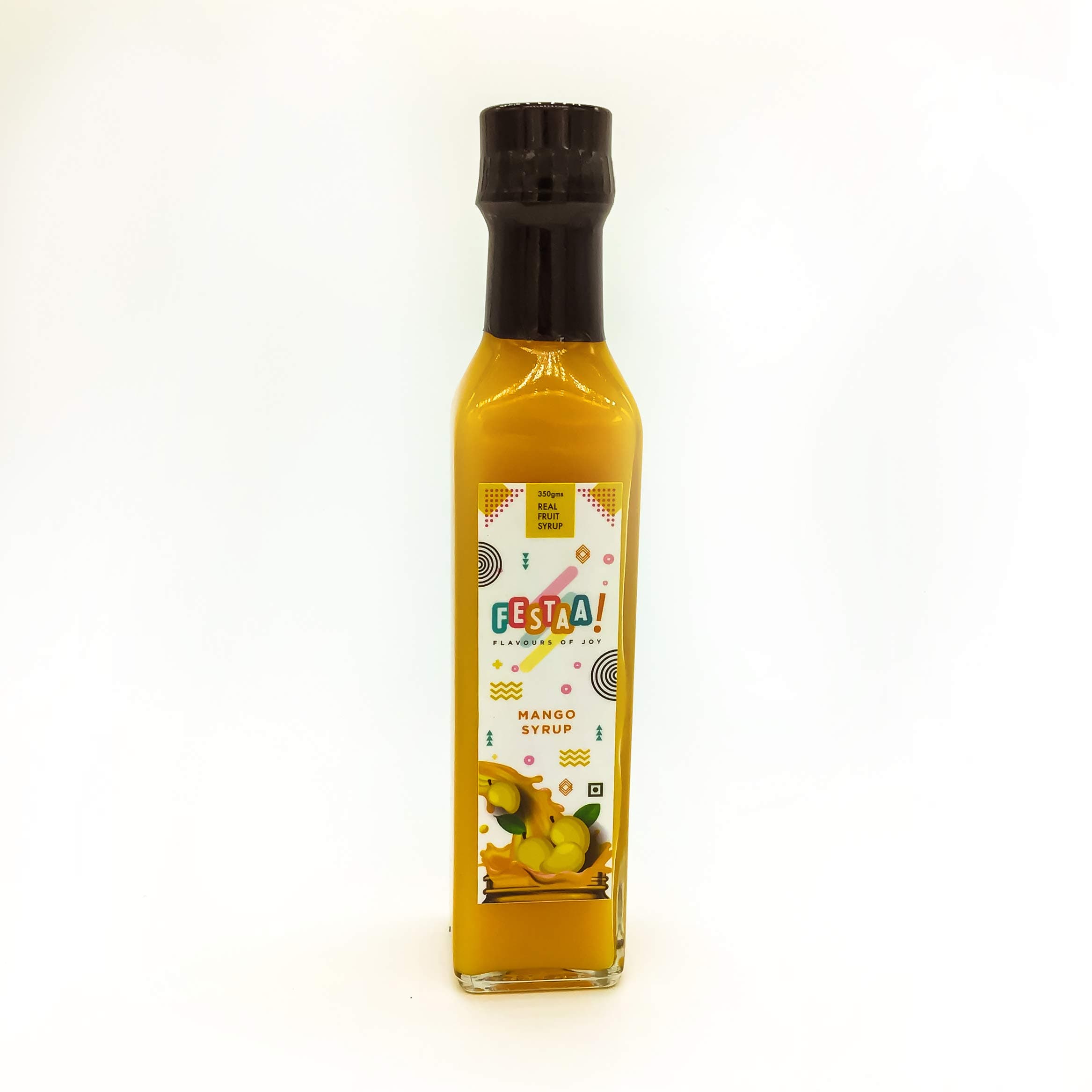 Festaa Mango Fruit Syrup - 100% Real Fruit, Natural, Hand Picked, top Quality raw Ingredients - No Added Synthetic Flavors (350 g)