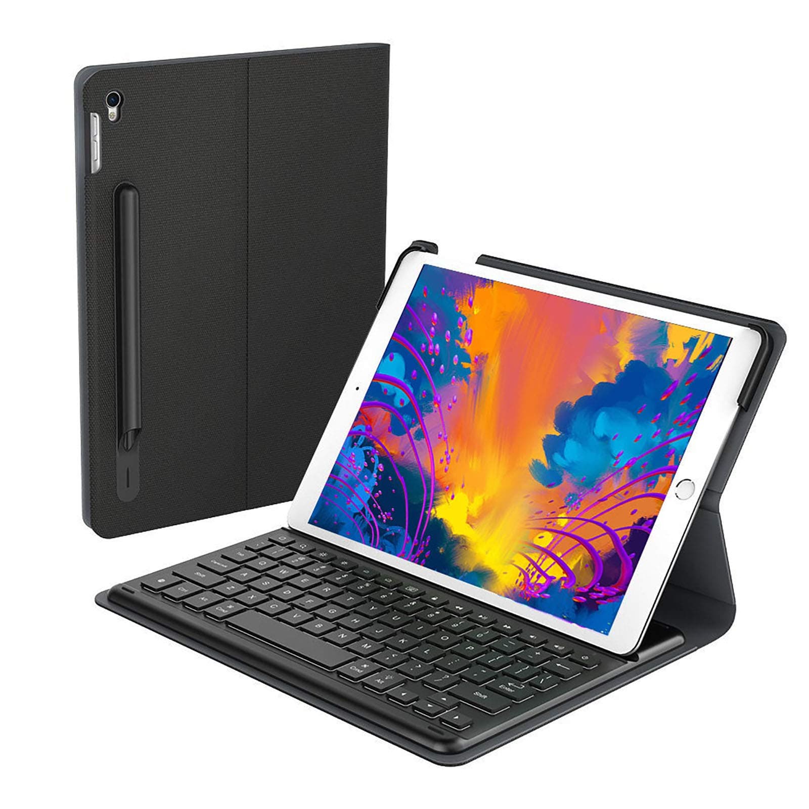 Keyboard Case for iPad Pro 10.5 Inch, 2-in-1 iPad Case with Keyboard Premium Smart Keyboard, Connects to iPad with the Smart Connector, Just Attach the Smart Keyboard and Start Typing, Premium (Black)