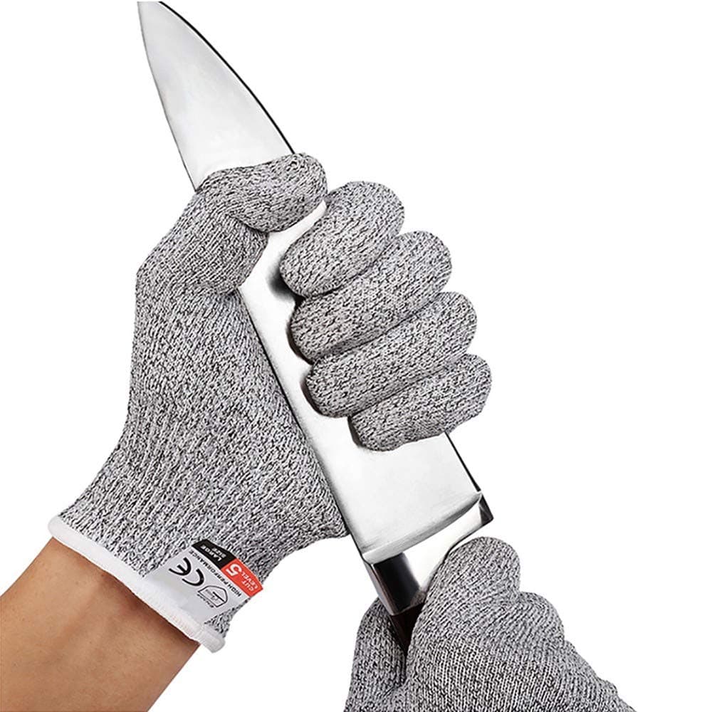 Cut Resistant Gloves,Touchscreen Capable Cut Proof Stab Resistant Glove Stainless Steel Metal Mesh Butcher Gloves for Meat Cutting Fishing(2 Pairs)