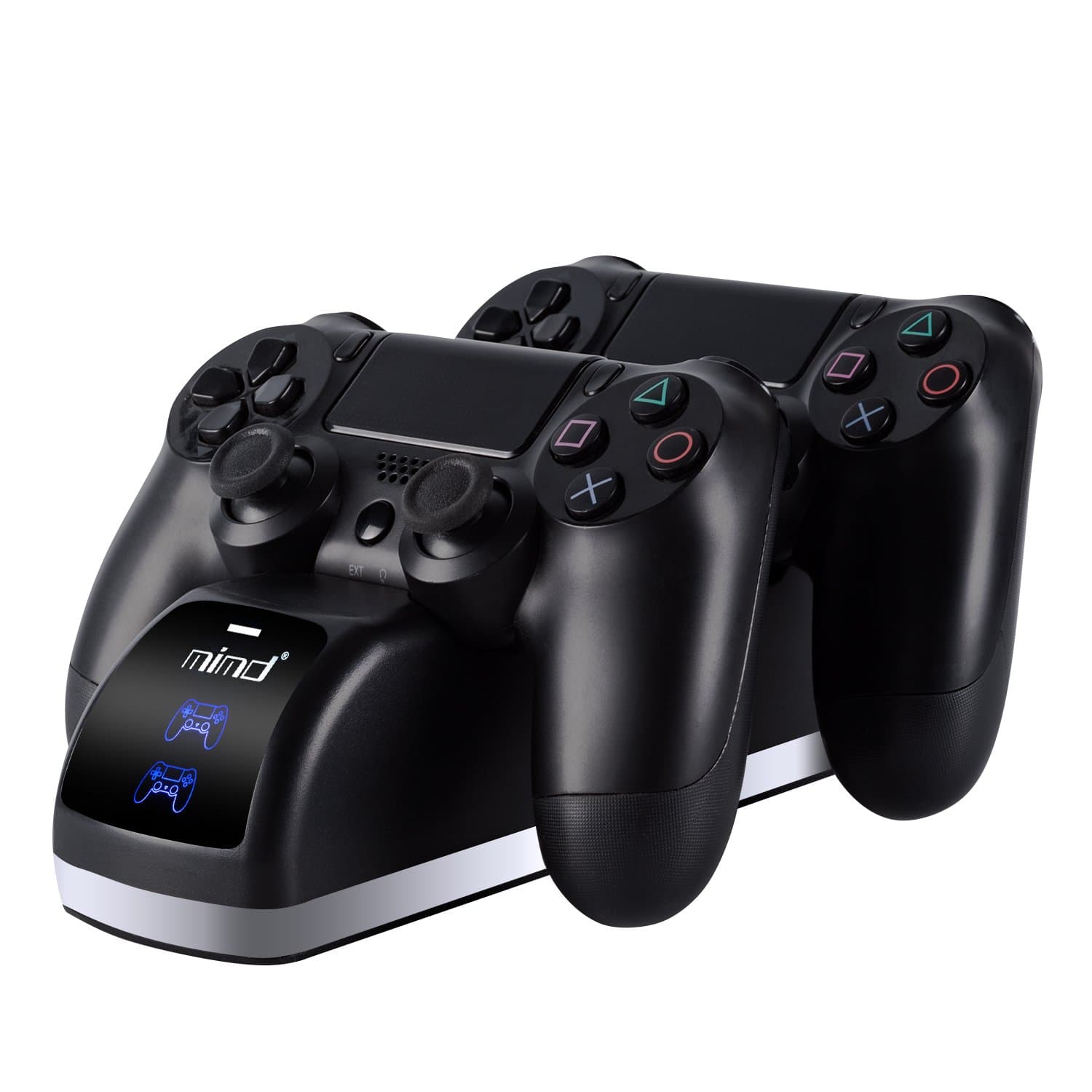 PS4 Controller Charger with Charging Status Display Screen, Puning PS4 Dual Charger Station with USB Charging Cable, Playstation4 Controller Charger Dock for PS4 / PS4 Slim / PS4 Pro Controller