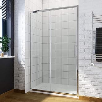 ELEGANT 1300mm Sliding Shower Screen Panel for Bath Door in 6mm Safety Shower Enclosure Cubicle Glass