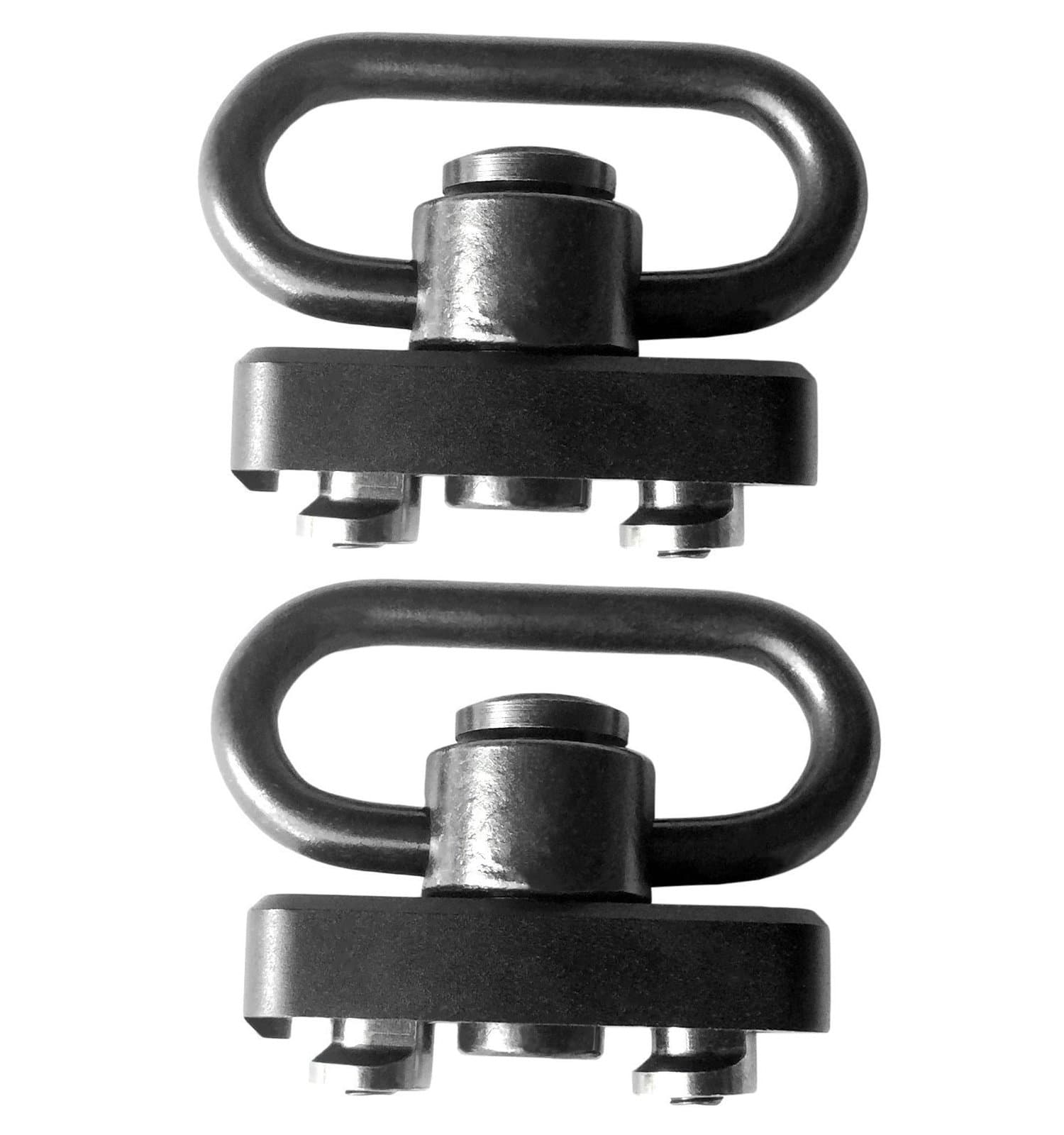 HooGou 2Pcs Push Button Quick Detach QD Sling Swivel with Keymod Adaptor Base Mount (2 Pack)