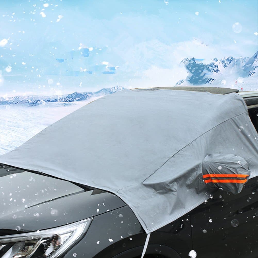 Eogro Windshield Sun Shade Half Cover Waterproof,Also for Winter Snow Shield,Anti-UV Covers Auto SUV Front Windscreen Rain Frost Sunshade Protector