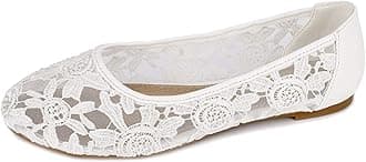 GreatonuWomen Shoes Cut Out Slip On Synthetic Lace Ballet Flats