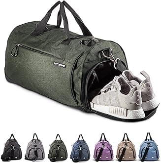 Fitgriff® Sports Gym Bag for Men and Women - with Shoe Compartment & Wet Pocket - Fitness Bag