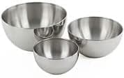 LIEFDE Stainless Steel Mixing Bowls, Steel Bowl Set of 3, Bowls for Kitchen