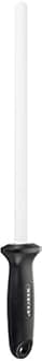 Mercer Culinary Ceramic Rod Knife Honing Steel,Black/White 10 Inch