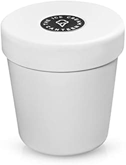 The Ice Cream Canteen Vacuum Insulated Ice Cream Pint Cooler will keep ice cream frozen for hours and enjoy ice cream anywhere (coconut white)