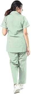UNIFORM CRAFT Female Nurse Uniform | Hospital Staff, clinics, Home Health, Nurse Uniforms for Women made of Polyester-Cotton (M, Mint Green)