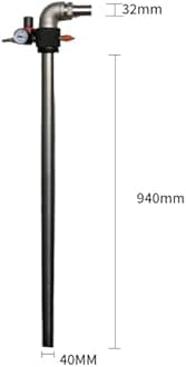 Air Operated Oil Transfer Pump, Stainless Steel Pneumatic Chemical Pump, Special Liquid Pump for 200 Liter Barrels, 40-50L/min Large Flow, for Transport Diesel, Engine Oil, Hydraulic Oil