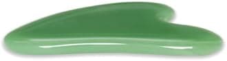 Gua Sha Jade Stone Gua Sha Massage Tool, Guasha Tool for Face and Body Skin Massage. Tools for SPA Acupuncture, Pink Stone for Body Face Neck and Eye, Skin Care Gift for Woman (deep Green)