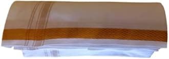 S Cart Mens Cotton Dhoti/Pure Cotton Dhoti/Cotton Dhothi for Men 2 Mtrs Border/Dhothi White colour Pack of 1, White, Free Size, White, Free Size