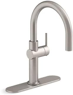 Kohler K-22975-VS Crue Kitchen Sink Faucet, Vibrant Stainless