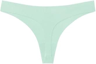 Women's Seamless Thongs Briefs No Show Low Waist Comfy Bikini Underwear Breathable Panties Underpant for Women