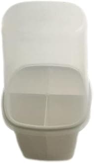 Toledo Covered Cutlery and Utensil holder, Flatware Plastic Caddy Organizer for Silverware with Cover top Perfect for Kitchen, picnic, home, BBQ, Party, Camping, Outdoor and Restaurant (White)