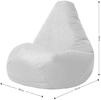 Bean Bag Bazaar High Back Recliner Bean Bag Chair, Pink, Indoor Outdoor Beanbag, Water Resistant Fabric, Large Beanbag with Filling Included, Gaming Chair, Outdoor Seating, Garden Furniture