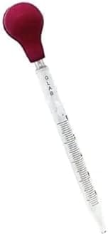 GLAB Borosilicate Glass Graduated Pipette with Rubber Bulb | Reusable Volumetric Pipette for Lab Use, Chemical Handling, and Liquid Measurement (5ml)