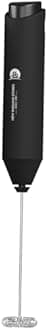 Powerful Milk Frother Wand - Mini Handheld Milk Frother with Stainless Steel Whisk - Battery-Powered Drink Mixer for Coffee, Lattes, Cappuccinos, Matcha - Coffee Enthusiasts Gift - Black