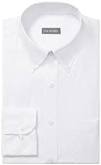 Van Heusen Men's Men's Pinpoint Regular Fit Solid Button Down Collar Dress Shirt Dress Shirt