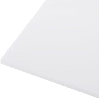 610 x 610 x 6mm HDPE Plastic Sheet, High Density Polyethylene Sheet Cutting Board White Solid Block, [for Marine, DIY, Home Floor]
