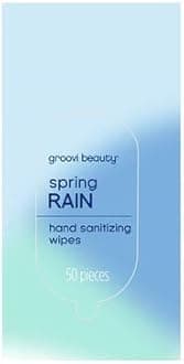 Groovi Beauty Spring Rain Hand Cleaning Wipes 50 Wipe Pack
