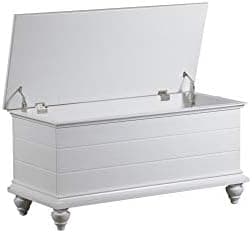 Powell Furniture Whitehurst Cedar Chest, White, 40.1/2" x 17.1/3" x 19"