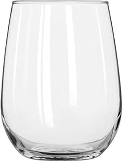 Libbey Stemless 12-Piece Red & White Wine Glass Party Set