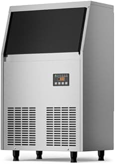 Coolski Commercial Ice Maker Machine, 150LBS/24H Under Counter Ice Maker with 35LBS Ice Storage,Stainless Steel Freestanding Ice Maker for Restaurant, Home, Bar, Office, Party, Outdoor Activities