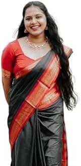 Women's Kanjivaram Soft Silk Saree For Wedding Banarasi Style Sari With Blouse Piece