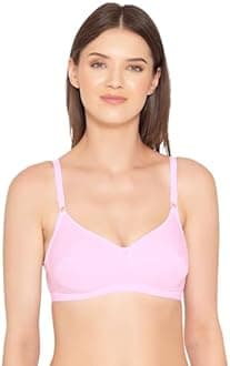 Groversons Paris Beauty Women's Non-Padded Wire-Free Full Coverage Cotton Bra | Adjustable Straps | Hook & Eye Closure | Soft Everyday Bra