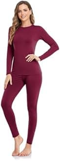 WEERTI Thermal Underwear for Women Long Johns with Fleece Lined Base Layer Women Cold Weather Top Bottom
