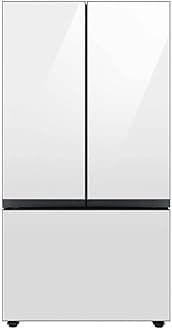 30 cu. ft. Bespoke 3-Door French Door Refrigerator with AutoFill Water Pitcher and Dual Ice Maker, White Glass, RF30BB620012AA