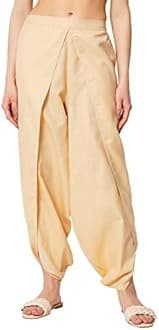 9rasa Women's Cotton Solid Harem Dhoti Pants for Casual FusionWear Workwear