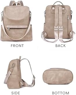 CLUCI Women Backpack Purse Fashion Leather Large Designer Travel Ladies College Shoulder Bags