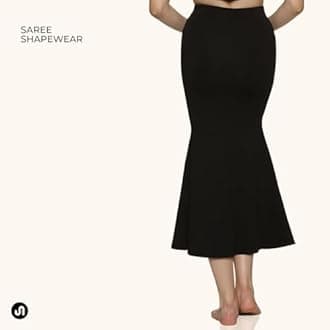 Bodyband Saree Shapewear Petticoat for Women Smooth Curve Peticote Innerwear for Sarees sin Party Saree Shaper for Ladie Shape Wear Dress for Body Shaper Cotton Blended Petticoat Skirts for Women
