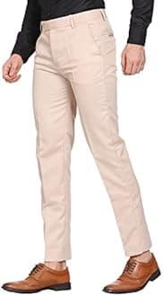 MALENO Men's Regular Fit Polycotton Solid Trouser Pant's Formal Trouser Casual Trouser Pant for Men