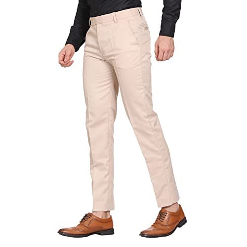 MALENO Men's Regular Fit Polycotton Solid Trouser Pant's Formal Trouser Casual Trouser Pant for Men