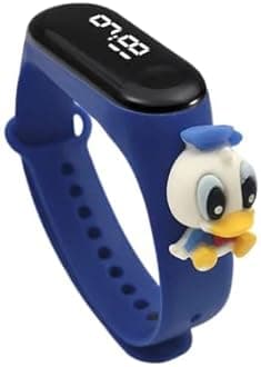 Digital Dial Waterproof Stylish and Fashionable Wrist Smart Watch LED Band for Kids, Rakhi, Colorful Cartoon Character Super Hero for Boys & Girls (Removable silicon strap)