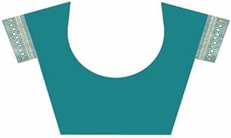 Sugathari Banarasi Saree Silk Kanjivaram Pure Women Design Wear Pattu Saree Party Saree with Blouse for Wedding Saree (SAN PARI-182 Dark Green)