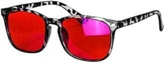 Blue and Green Wavelength Blocking Glasses Disruptive Light Blocking Glasses Red Lens Eliminate Eye Strain 068RD