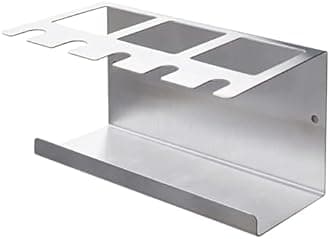 Toothbrush Holders Wall Mounted Electric Toothbrush Holder Stainless Steel Tooth Brushing Holder Electric Tooth Brush Head Holder Toothpaste Holder Organizer Storage for Bathroom (Silver)